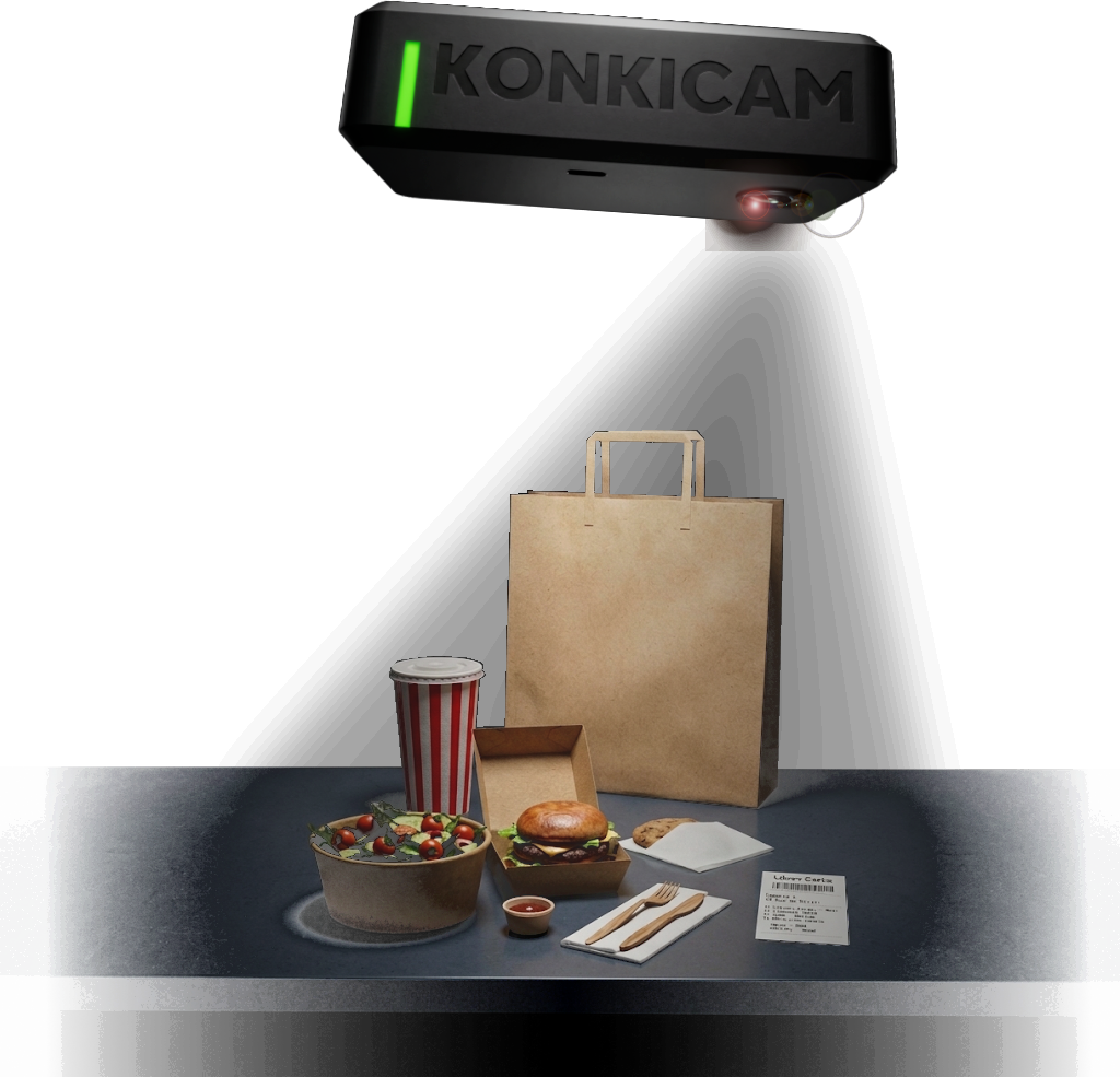 KonkiCam above an order ready to go
